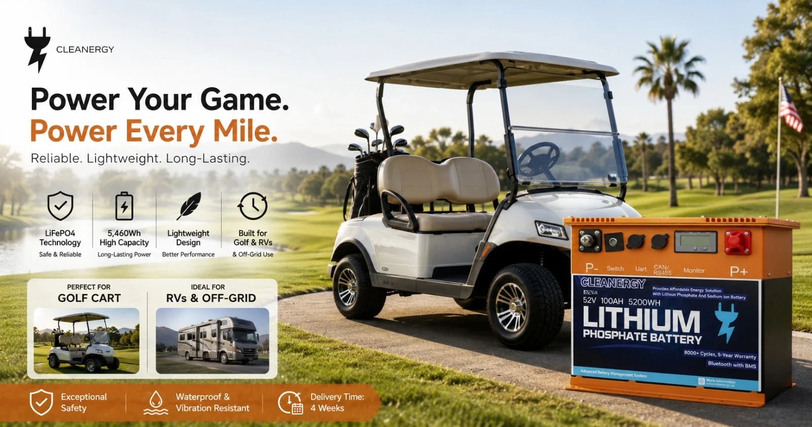 Golf Cart Lithium Batteries for Reliable 48V–52V Power