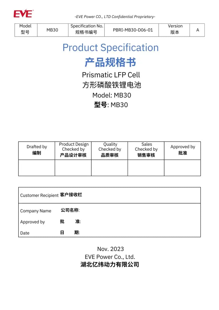 Lithium Phosphate Test Reports
