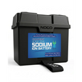 Black noco cleanenergy blue label sodium ion battery with carrying strap for ski jet sports 12v 18ah use