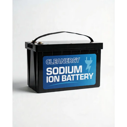 Black rectangular cleanergy sodium ion starting battery 12v 200ah with high cold cranking and carrying handle